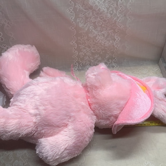 24" Pink Easter bunny Anico Int'l Inc stiff ears hat yellow flower - Picture 7 of 9